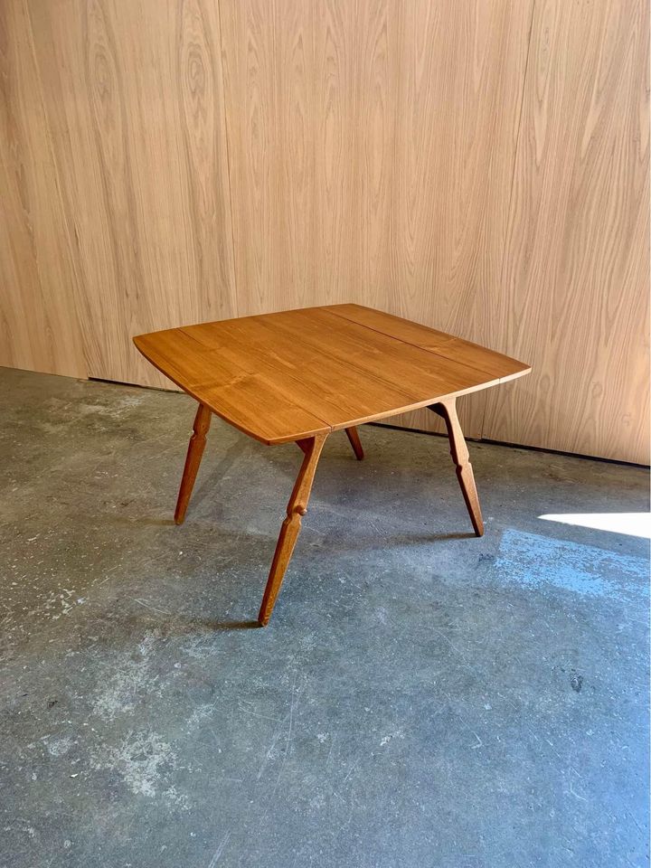 1950s Danish Teak and Oak Coffee Table Dining Table by Arne Hovmand-Olsen