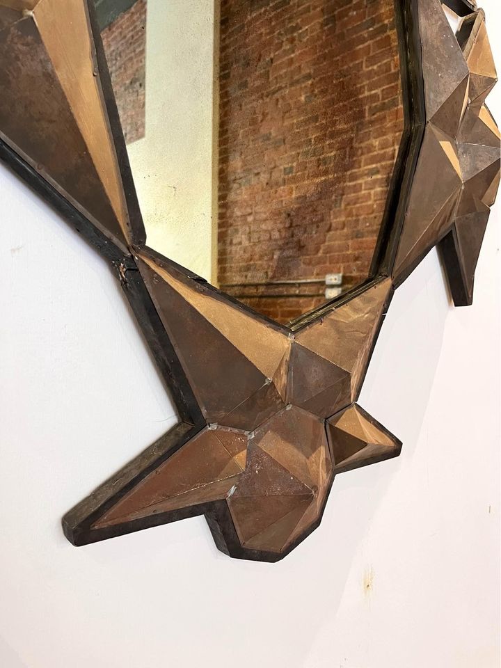 1950s Mid Century Mexican Tin Mirror