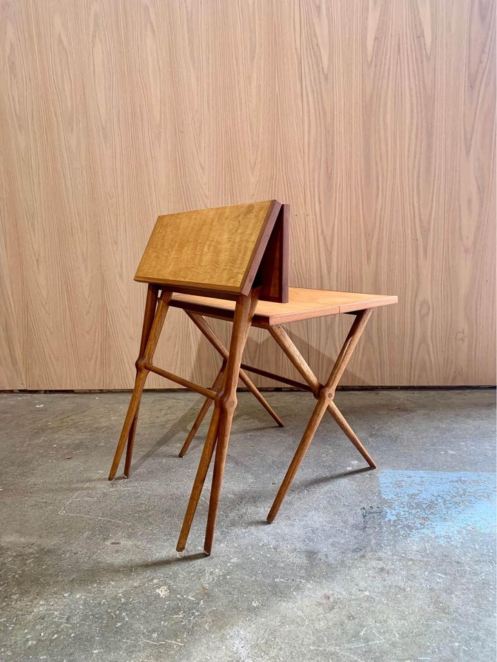 1950s Scandinavian Birch Side End Tables