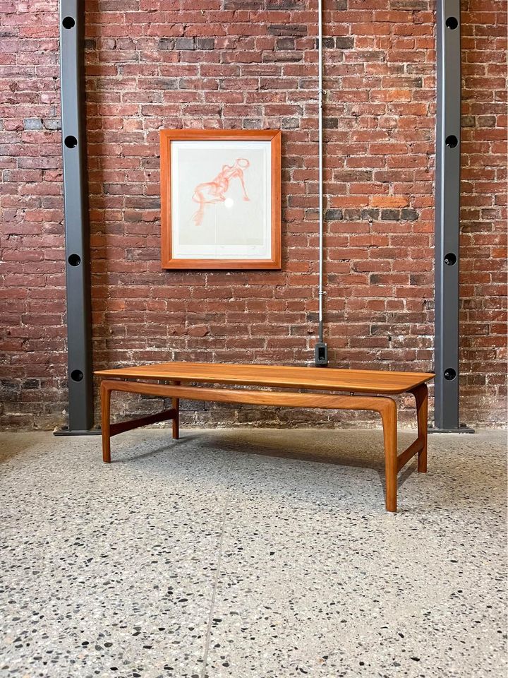 1950s Solid Teak Coffee Table by Peter Hvidt