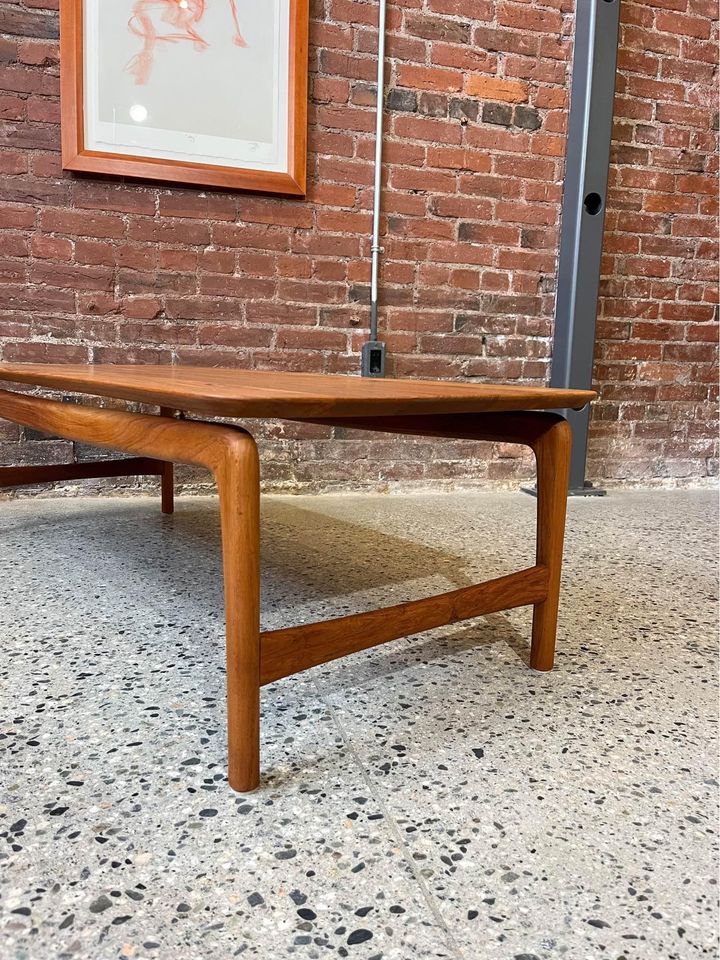 1950s Solid Teak Coffee Table by Peter Hvidt