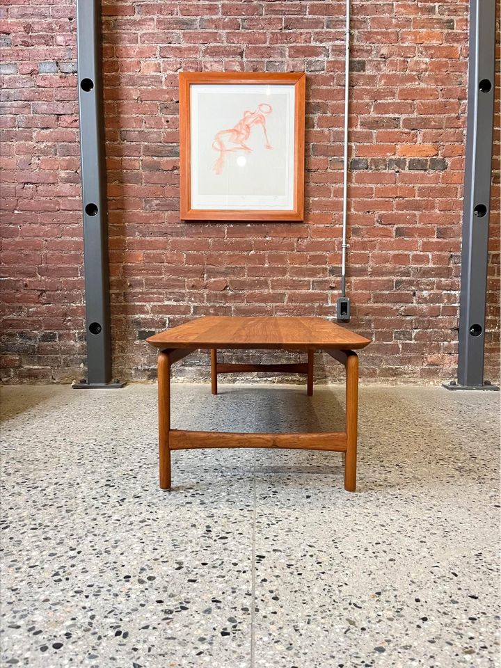 1950s Solid Teak Coffee Table by Peter Hvidt