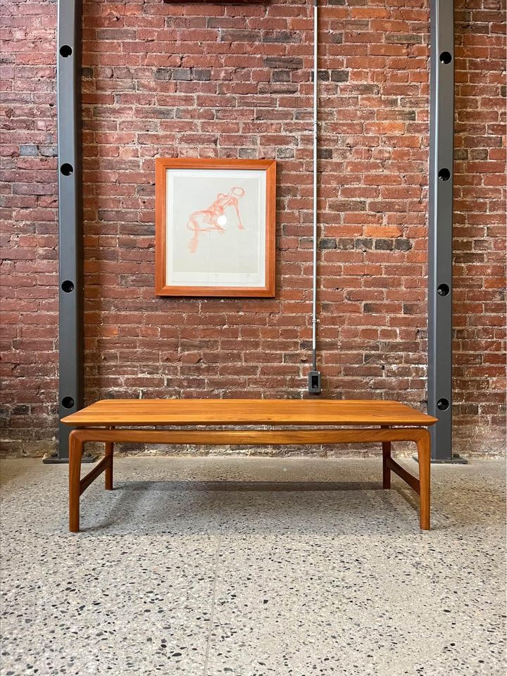 1950s Solid Teak Coffee Table by Peter Hvidt