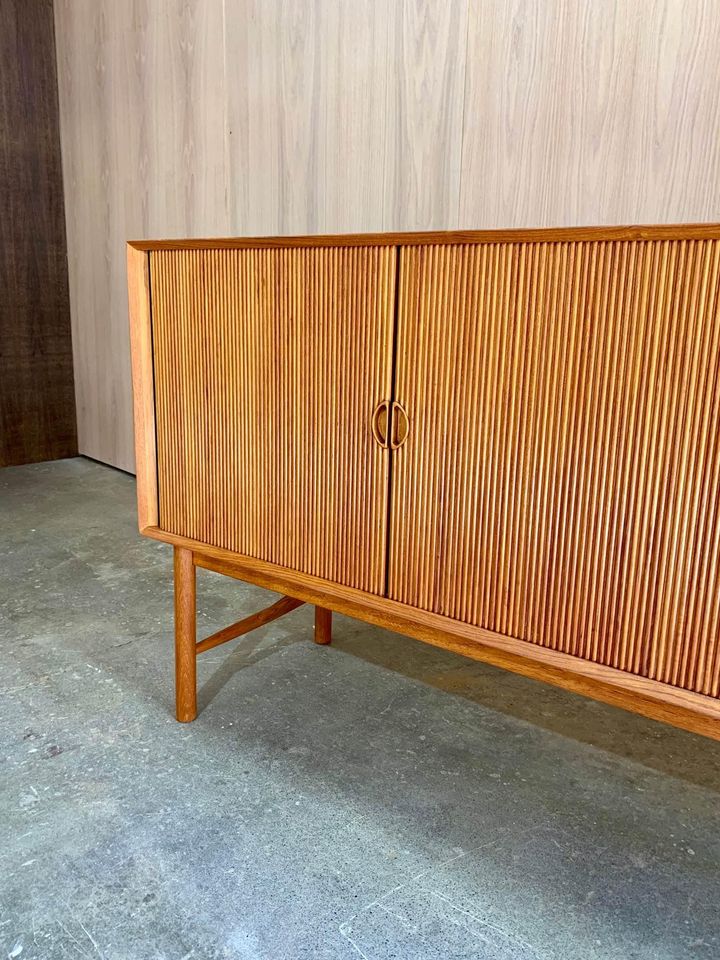 1950s Solid Teak Credenza Sideboard by Peter Hvidt