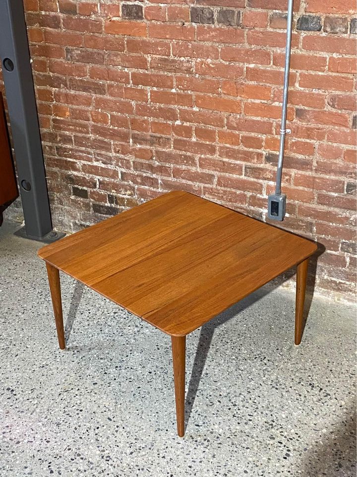 1950s Solid Teak Danish Coffee Table by Peter Hvidt