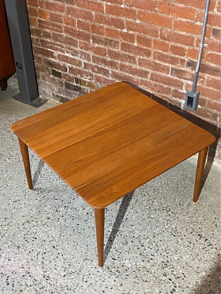 1950s Solid Teak Danish Coffee Table by Peter Hvidt