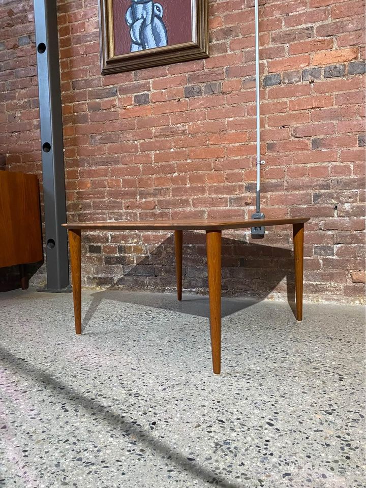 1950s Solid Teak Danish Coffee Table by Peter Hvidt