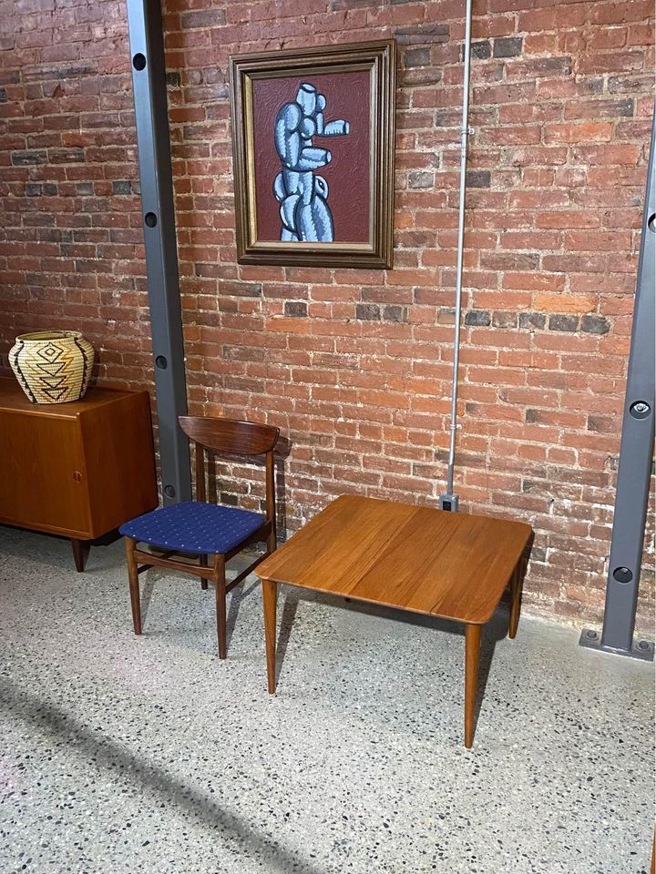 1950s Solid Teak Danish Coffee Table by Peter Hvidt