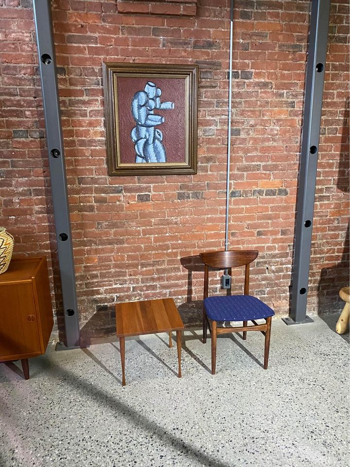 1950s Solid Teak Side End Table by Hans C Andersen