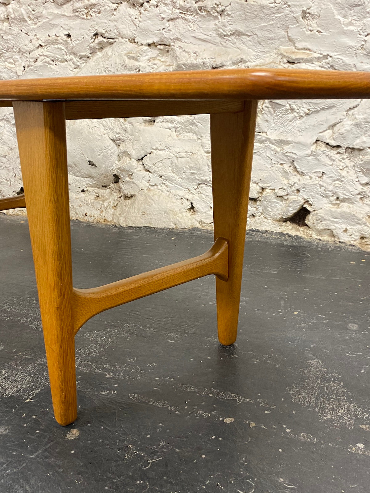 1950s Solid Teak and Oak Danish Coffee Table