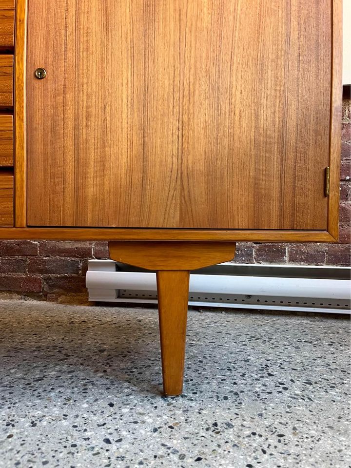 1950s Swedish Teak and Beech Credenza