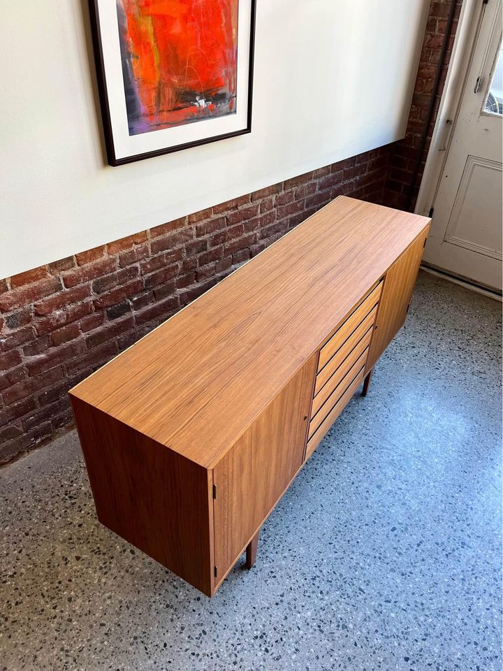 1950s Swedish Teak and Beech Credenza