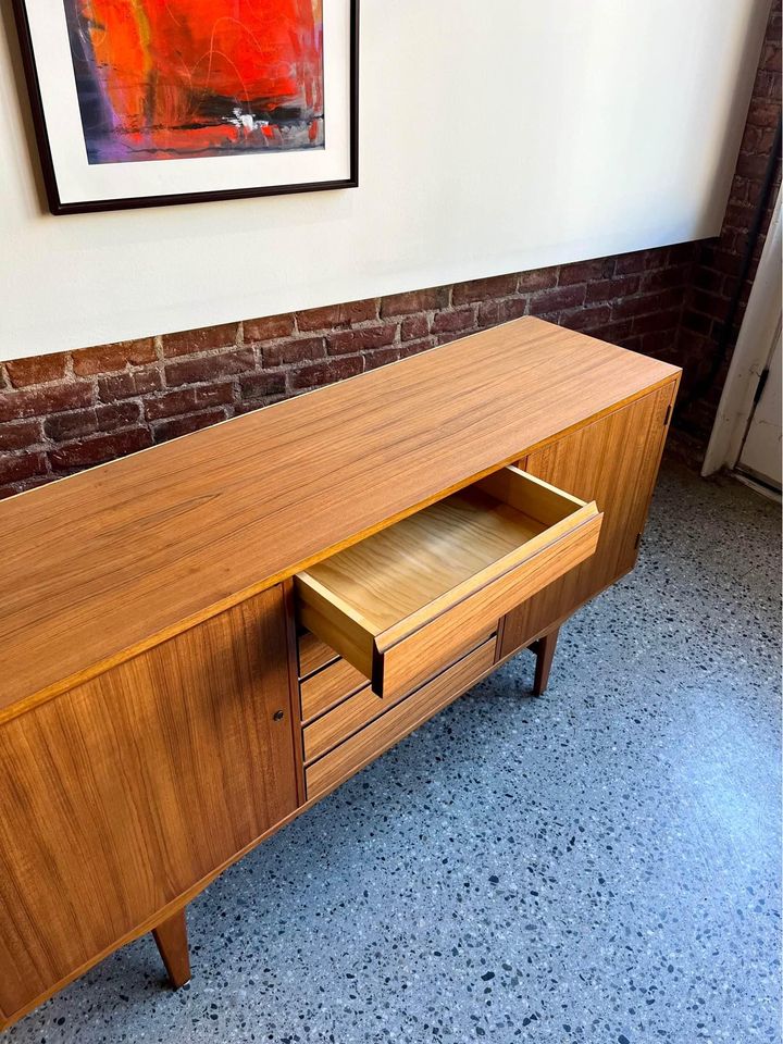 1950s Swedish Teak and Beech Credenza