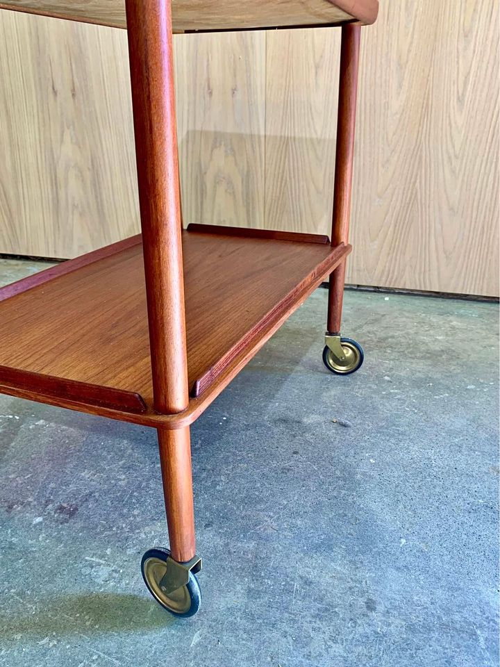 1950s Teak Bar Serving Cart by Børge Mogensen