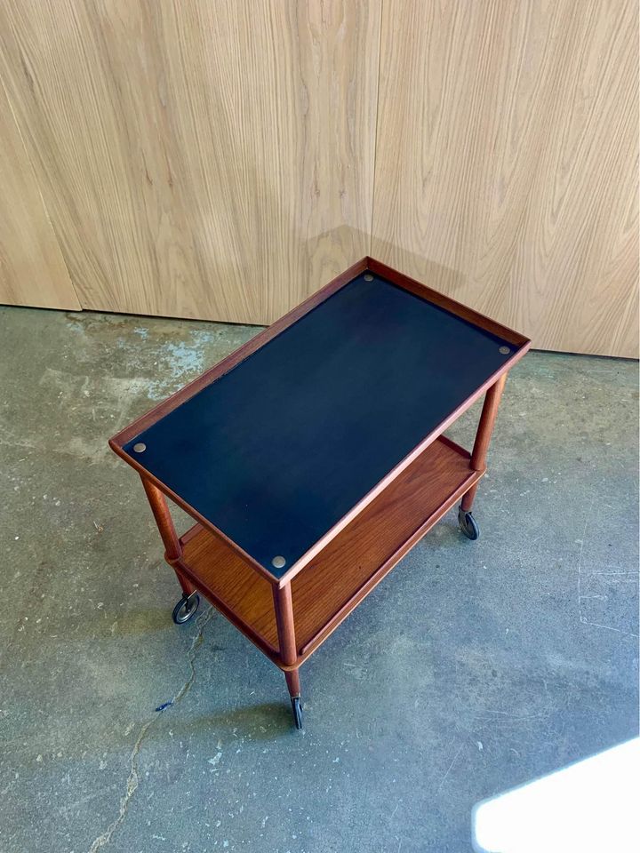 1950s Teak Bar Serving Cart by Børge Mogensen