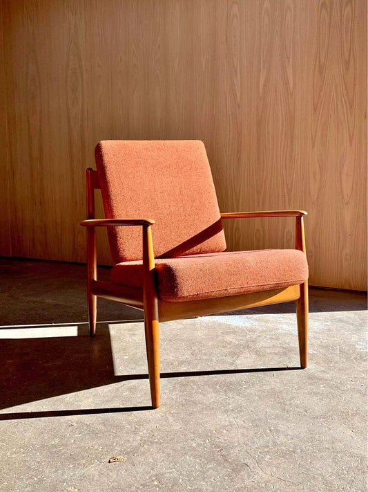 1950s Danish Beech Lounge Chair by Grete Jalk