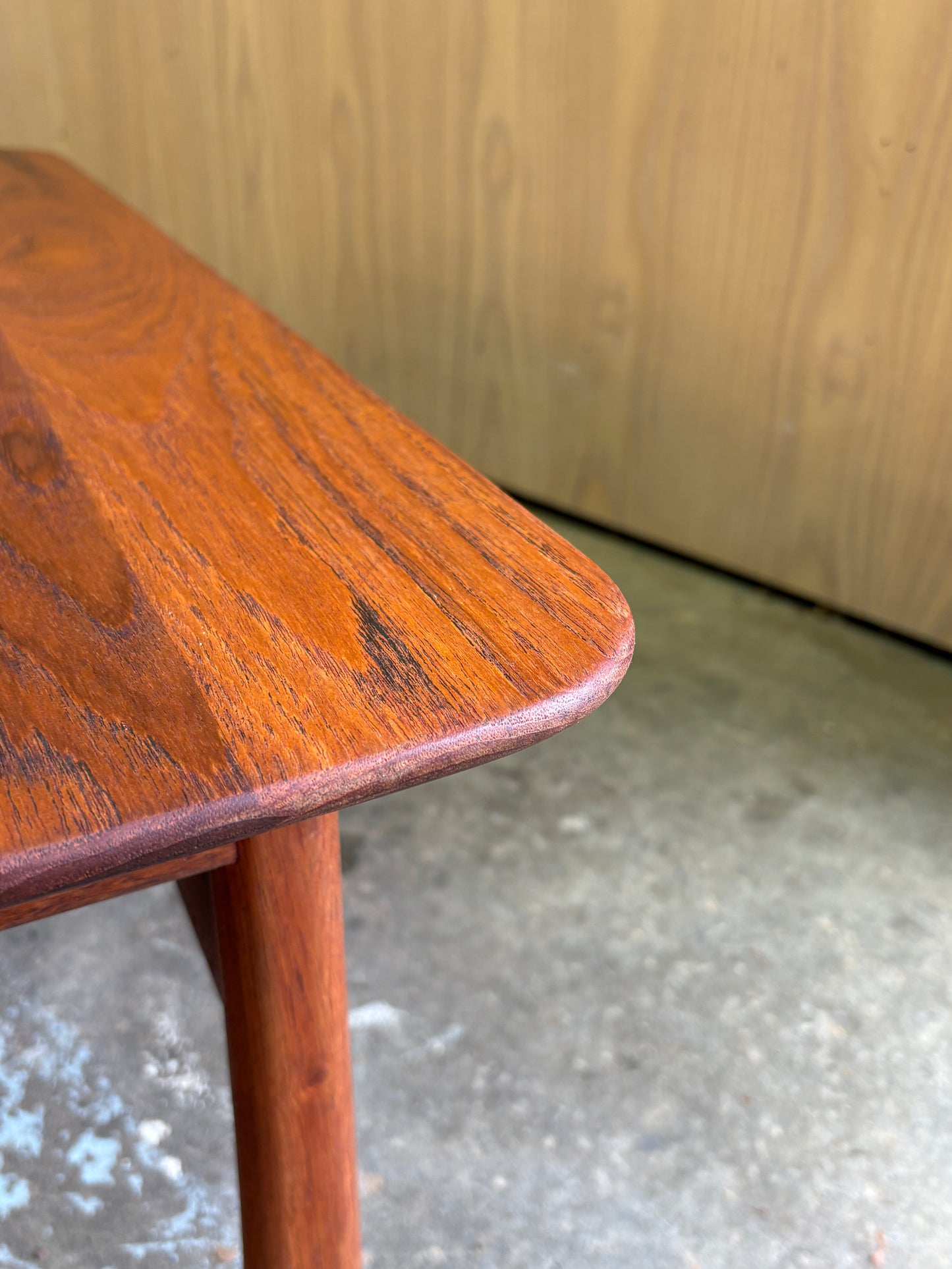 1950s Danish Solid Teak Coffee Table by Peter Hvidt