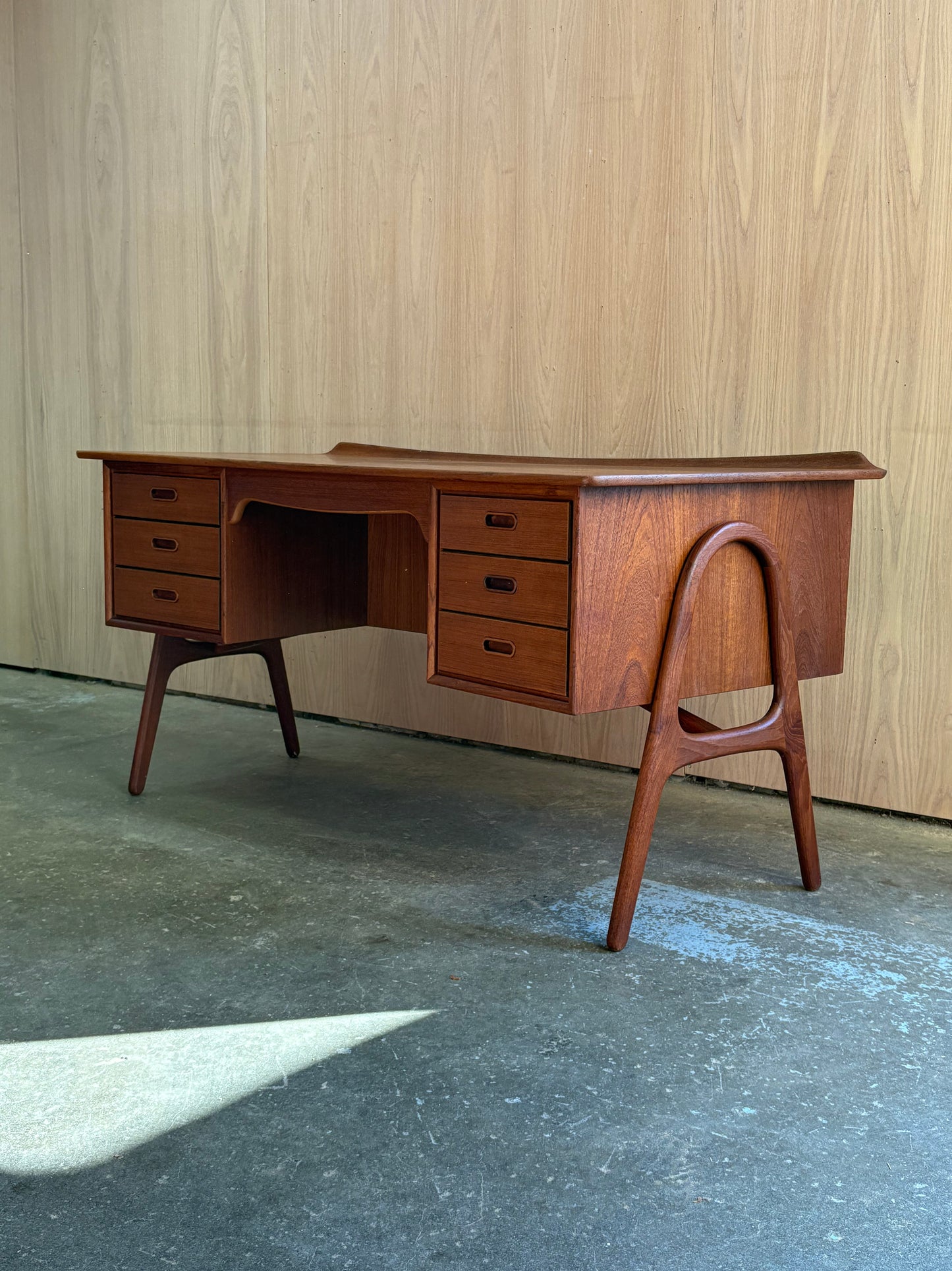 1950s Danish Teak Desk by Svend Madsen