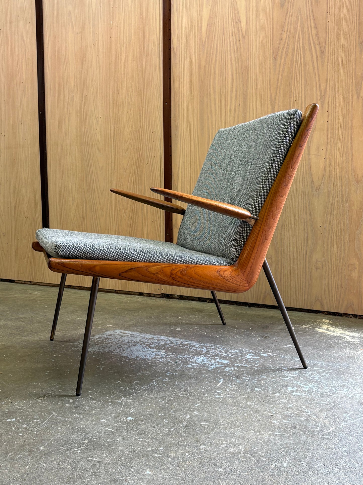1950s Danish Teak “Boomerang” Chair by Peter Hvidt