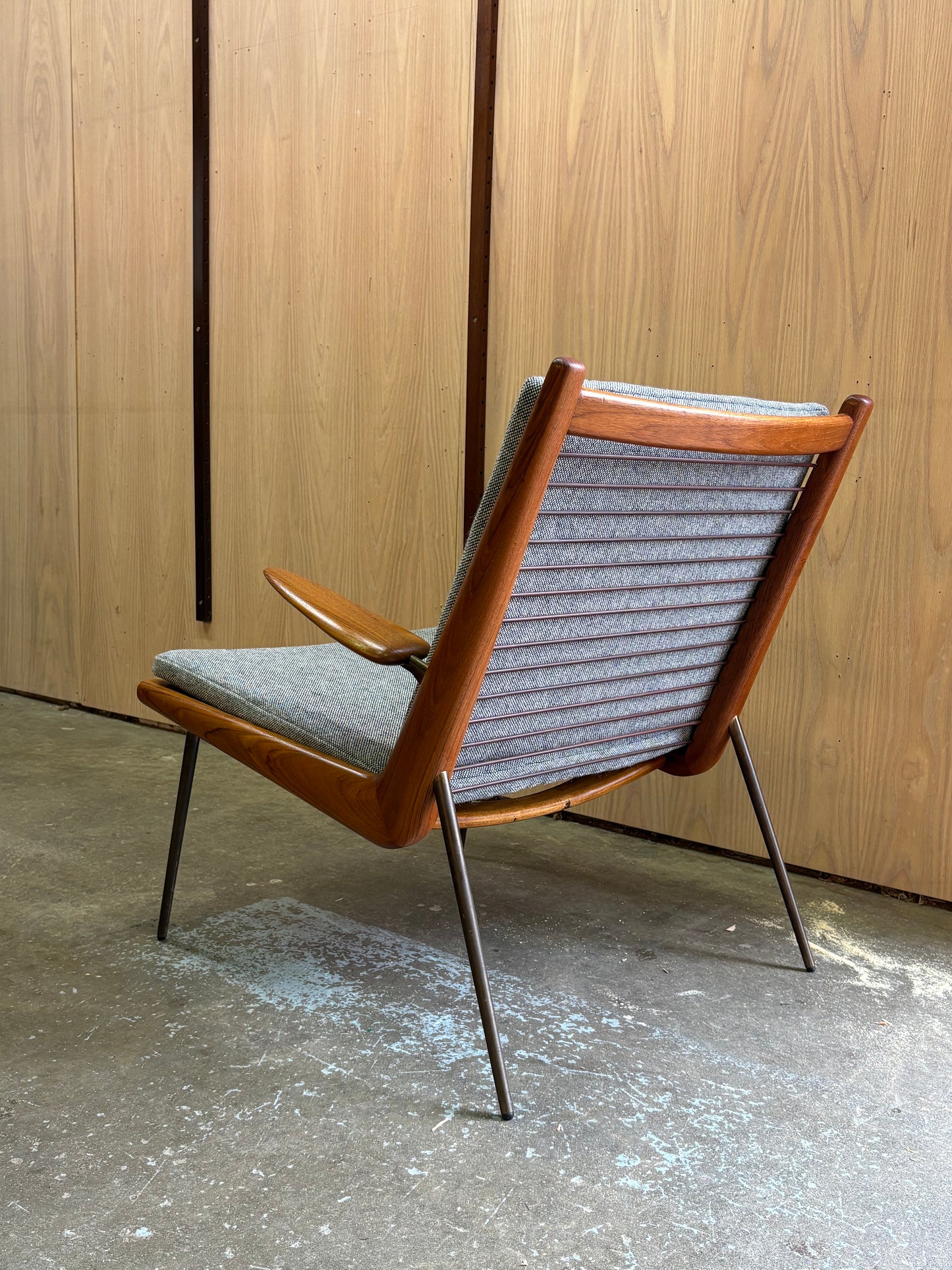 1950s Danish Teak “Boomerang” Chair by Peter Hvidt