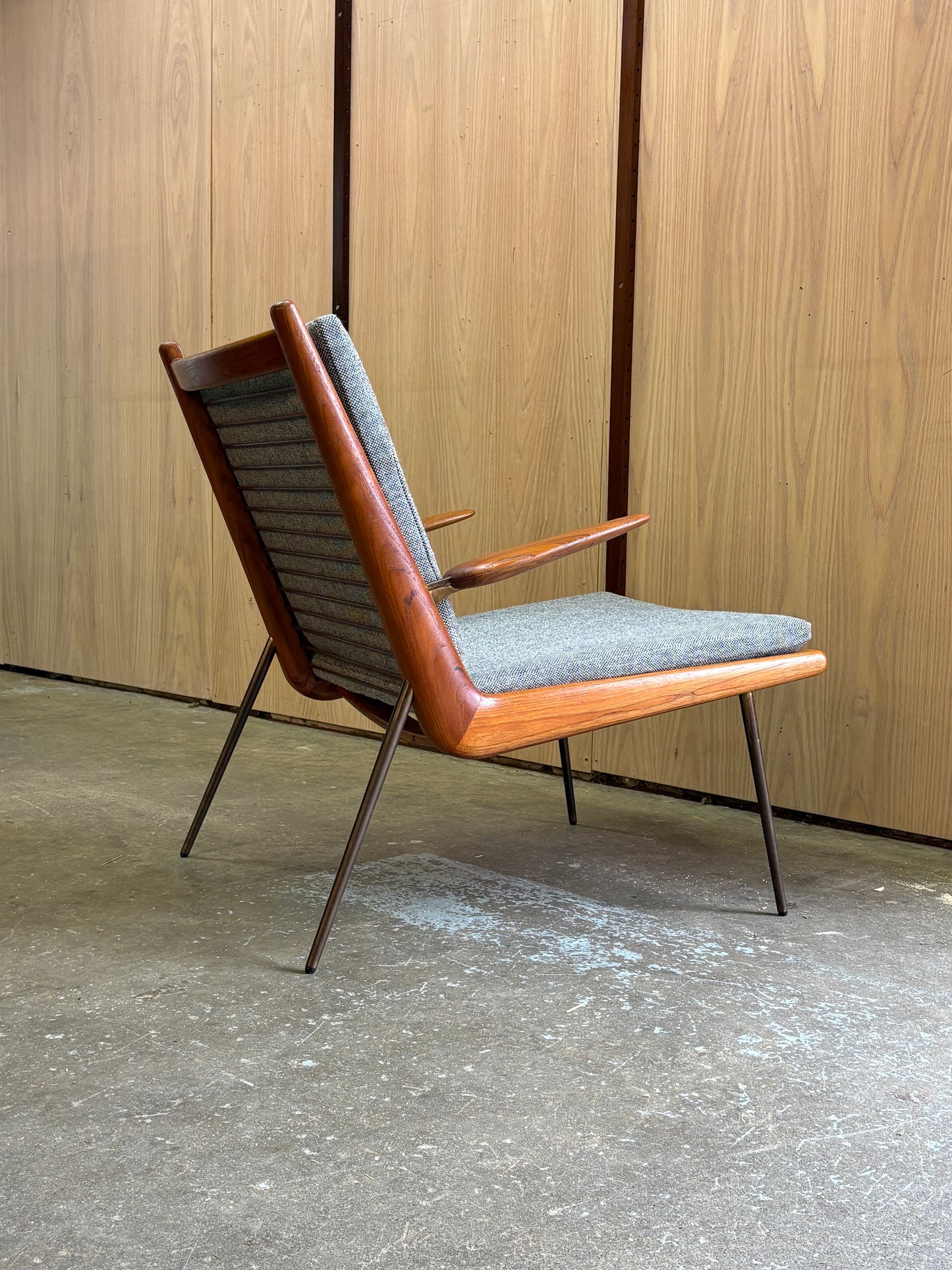1950s Danish Teak “Boomerang” Chair by Peter Hvidt