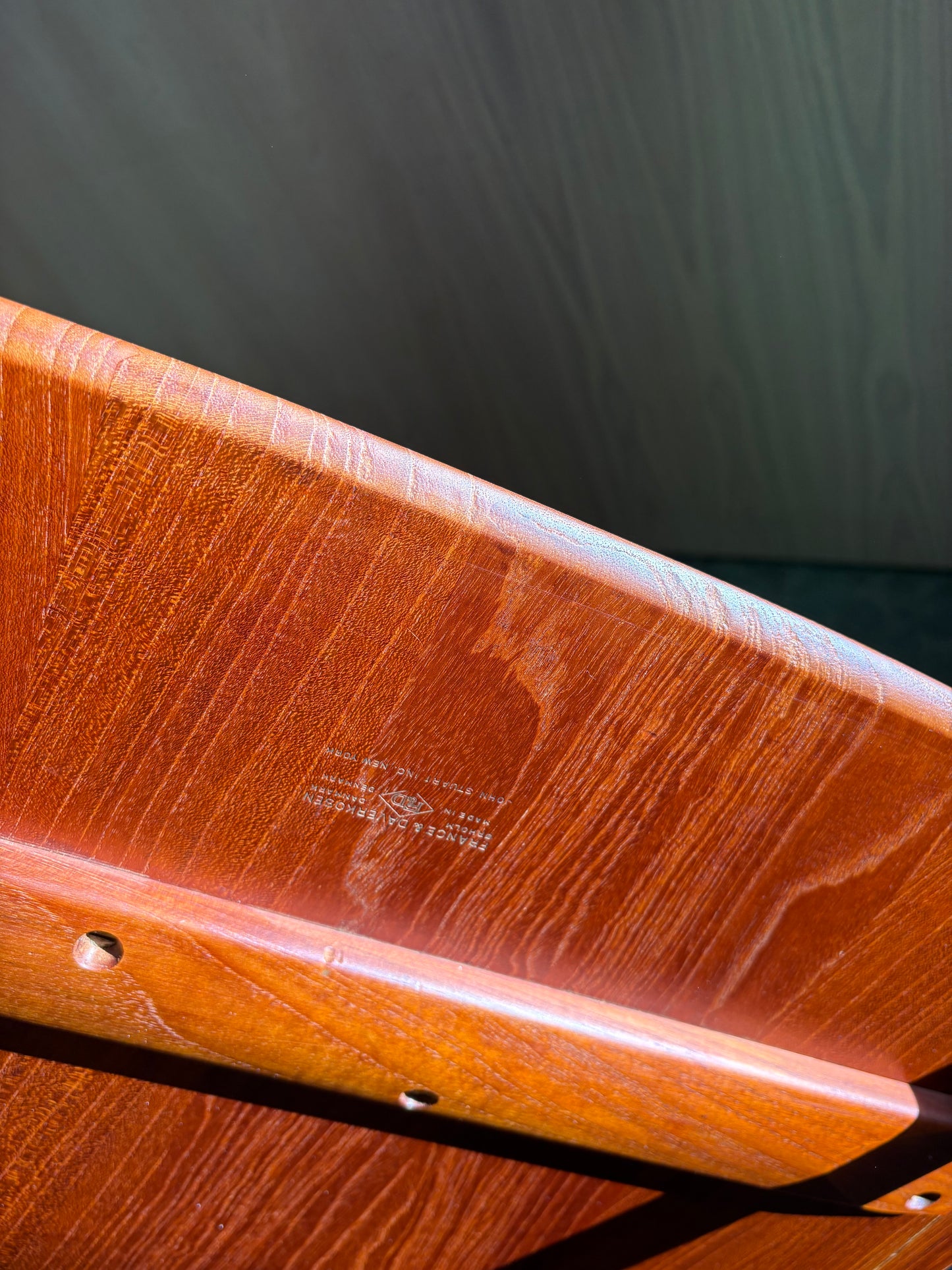 1950s Solid Teak & Cane Coffee  End Table by Peter Hvidt