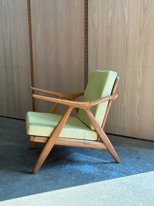 1950s Teak and Oak Lounge Chair by Arne Hovmand Olsen
