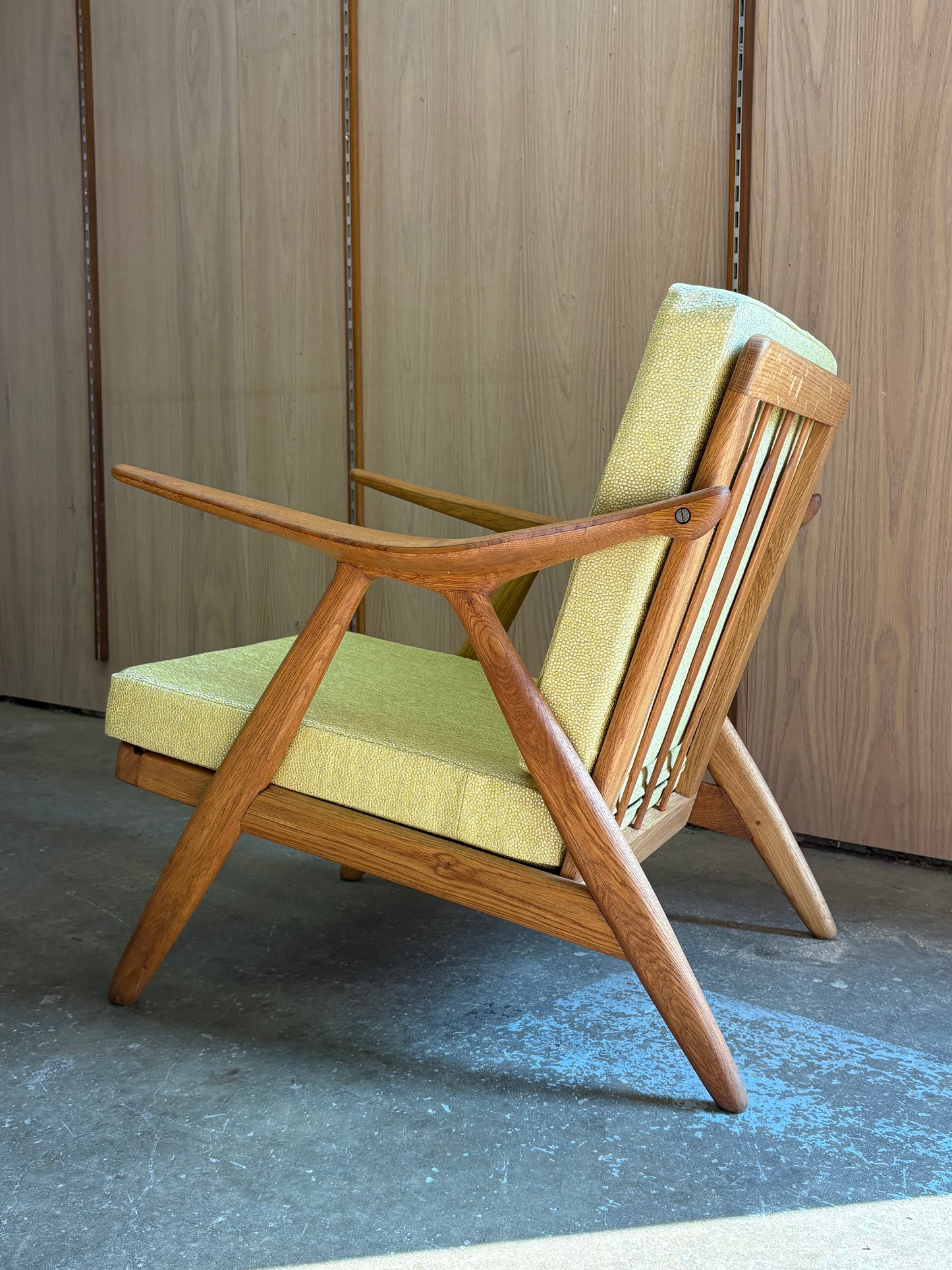 1950s Teak and Oak Lounge Chair by Arne Hovmand Olsen