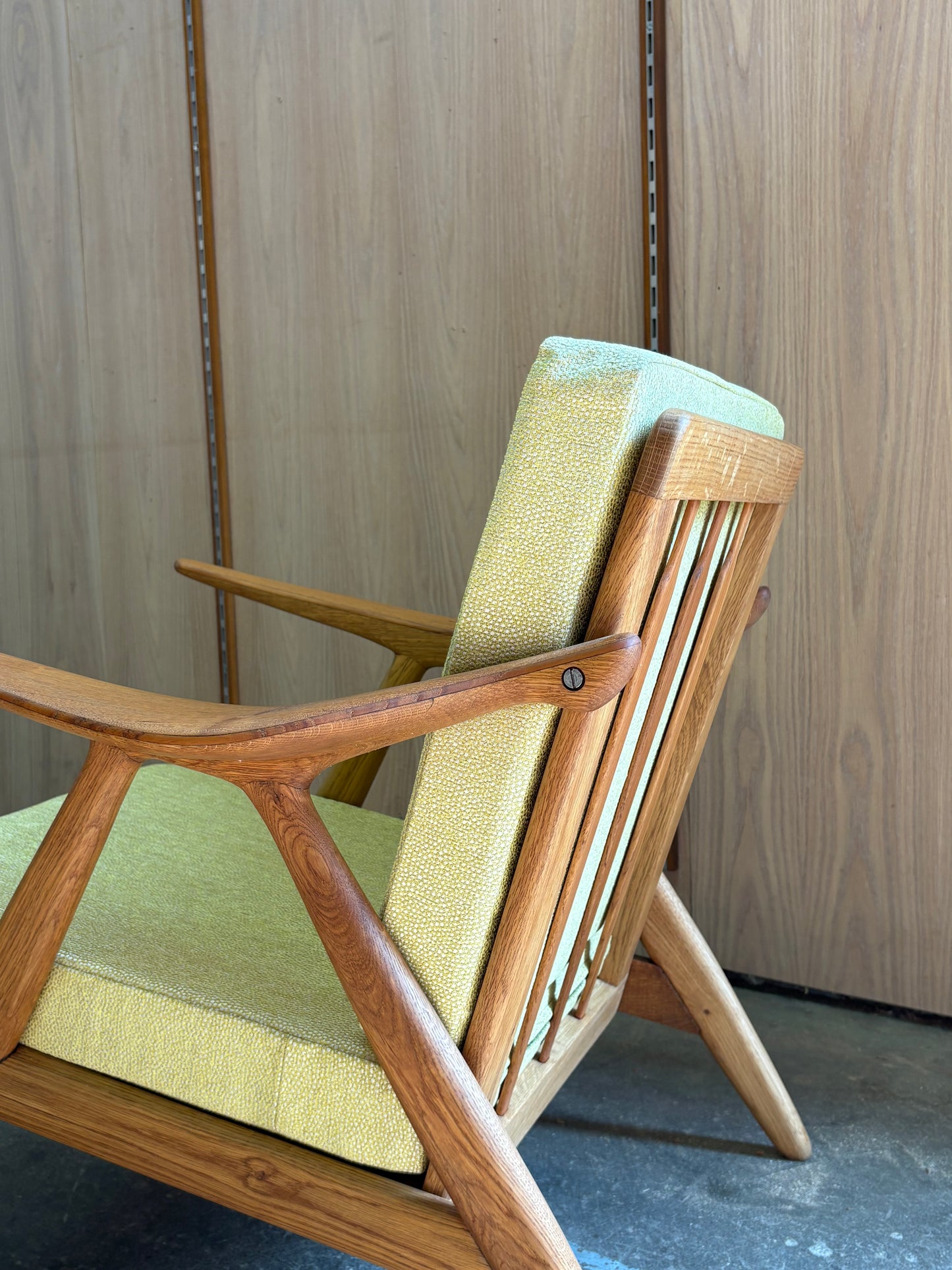 1950s Teak and Oak Lounge Chair by Arne Hovmand Olsen