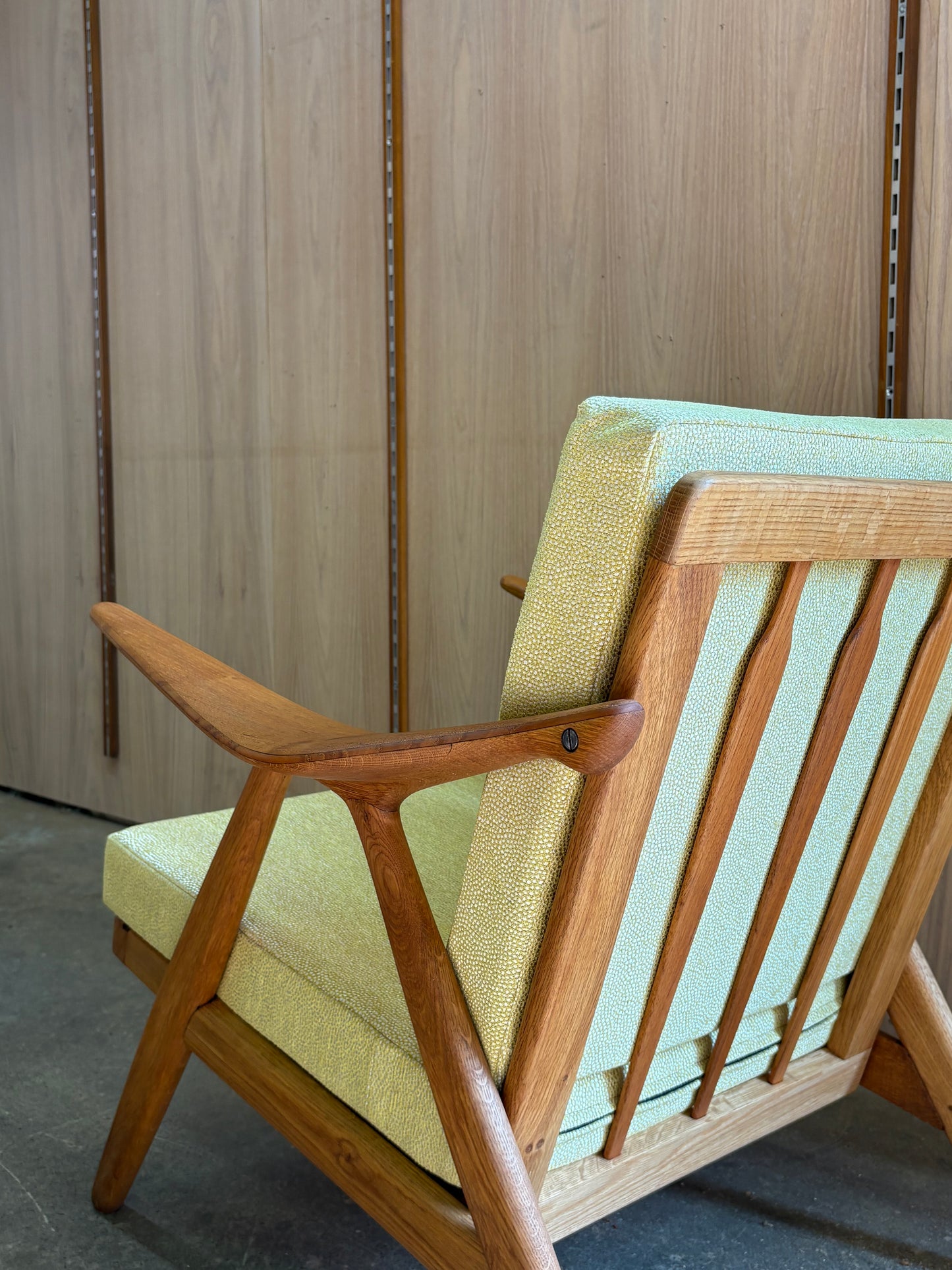 1950s Teak and Oak Lounge Chair by Arne Hovmand Olsen