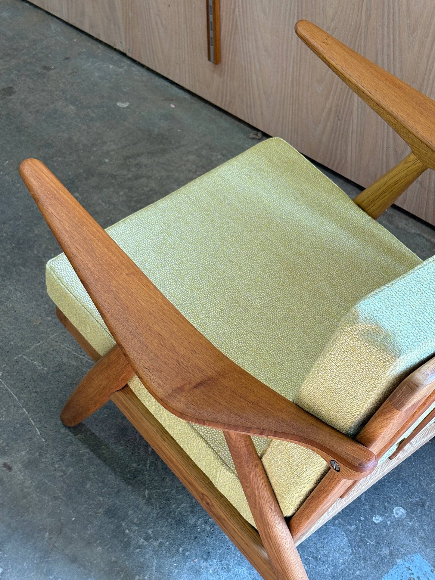 1950s Teak and Oak Lounge Chair by Arne Hovmand Olsen