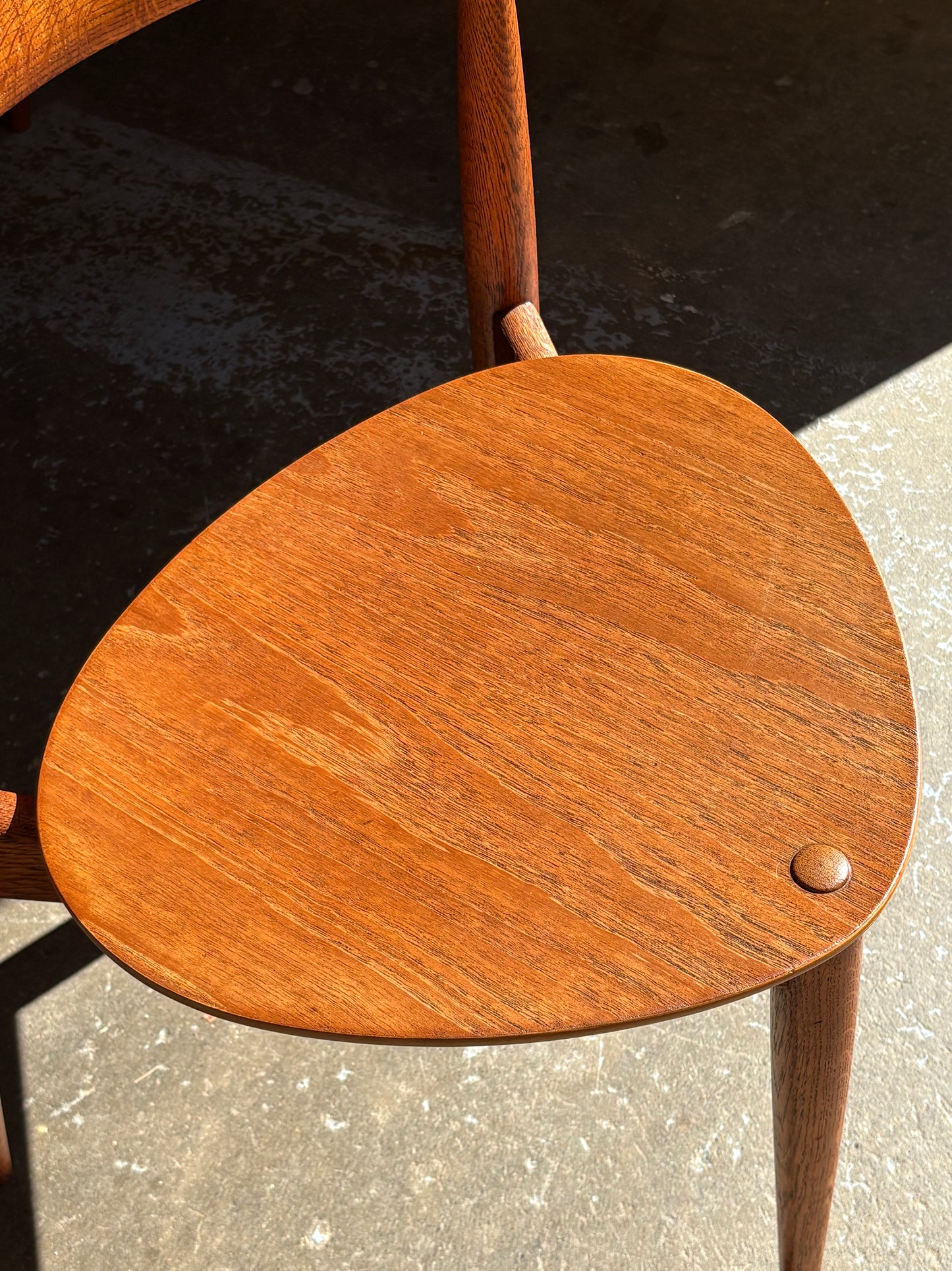 1950s Teak and Oak “Heart” Dining Table & Chairs by Hans J. Wegner for Fritz Hansen