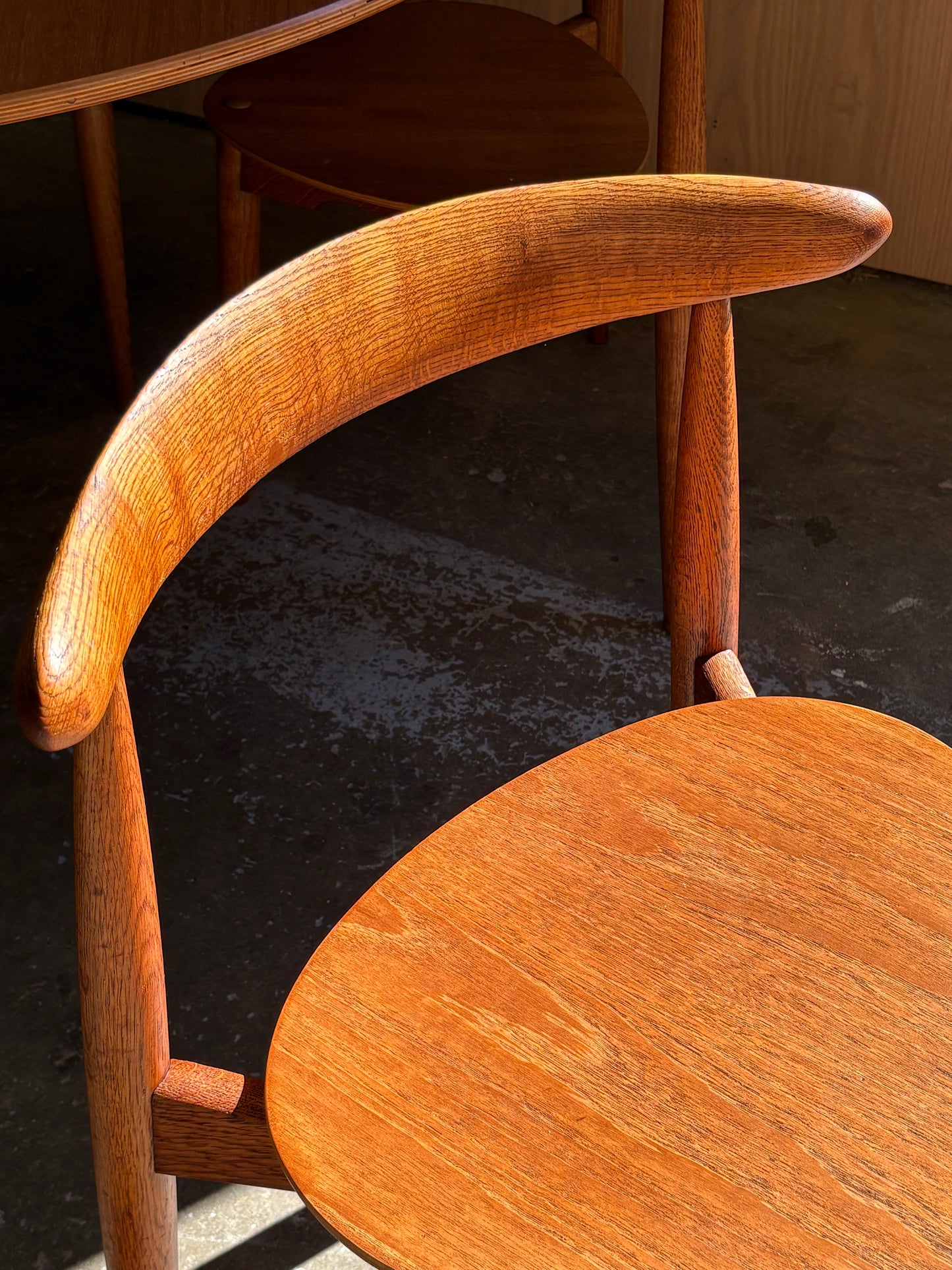 1950s Teak and Oak “Heart” Dining Table & Chairs by Hans J. Wegner for Fritz Hansen