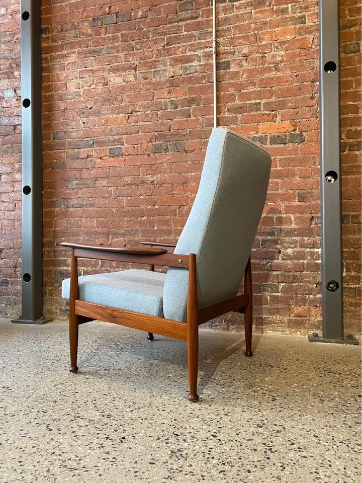 1960s Afromosia Teak Reclining Lounge Chair