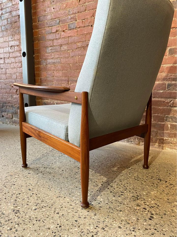 1960s Afromosia Teak Reclining Lounge Chair