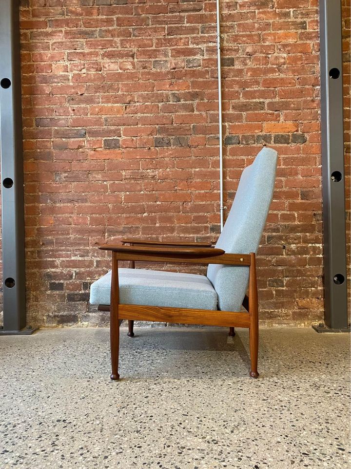 1960s Afromosia Teak Reclining Lounge Chair