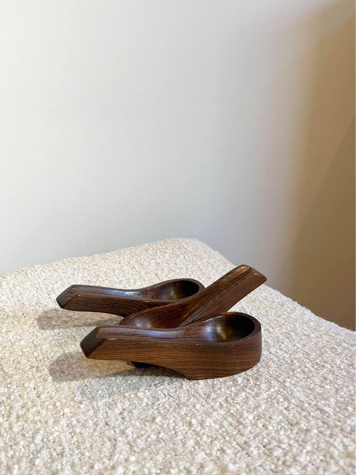 1960s Amazonian Rosewood Pipe Holder Sculpture by Jean Gillon