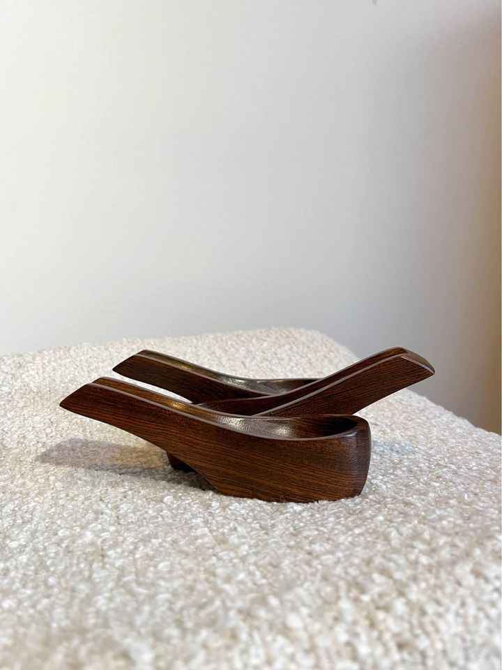 1960s Amazonian Rosewood Pipe Holder Sculpture by Jean Gillon