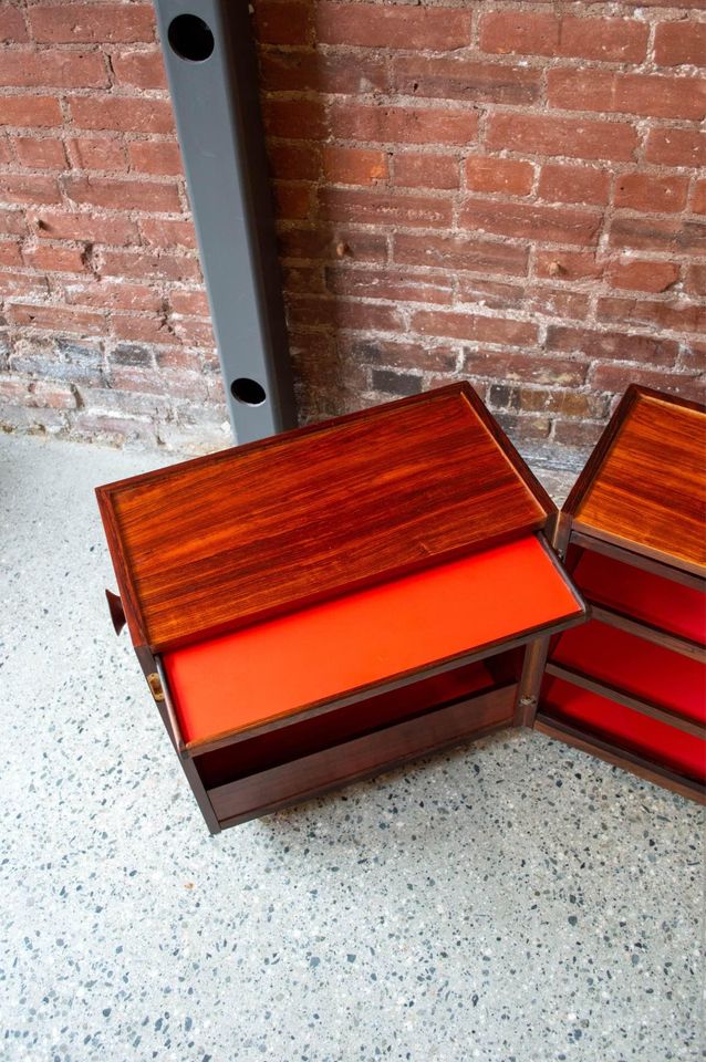 1960s Brazilian Rosewood Bar Cabinet Side Table Made in Denmark