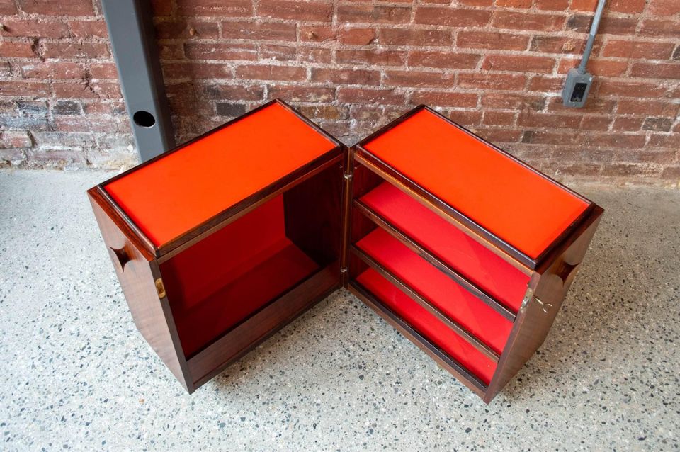 1960s Brazilian Rosewood Bar Cabinet Side Table Made in Denmark