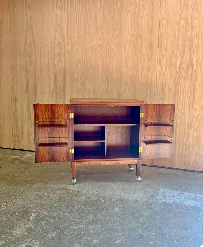 1960s Brazilian Rosewood Bar Cabinet by Torbjørn Afdal