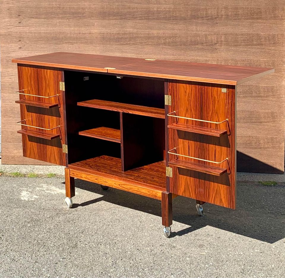 1960s Brazilian Rosewood Bar Cabinet by Torbjørn Afdal