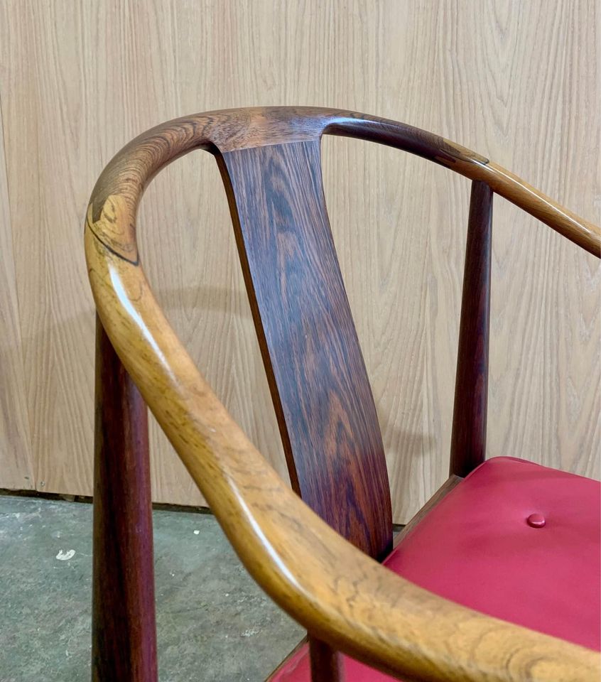 1960s Brazilian Rosewood China Chair by Hans Wegner for Fritz Hansen