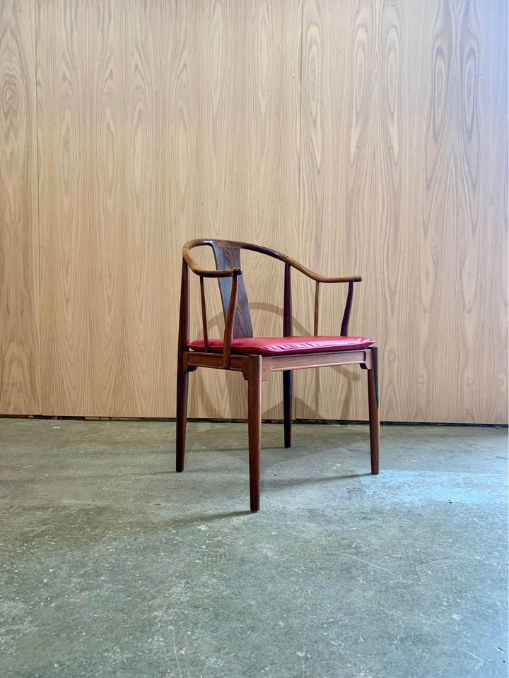 1960s Brazilian Rosewood China Chair by Hans Wegner for Fritz Hansen