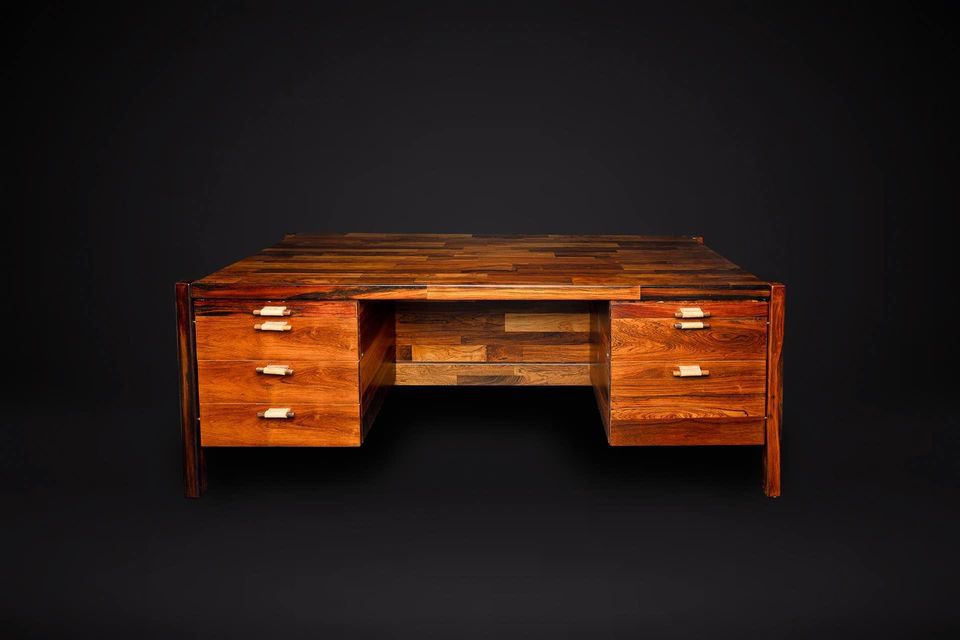 1960's Brazilian Rosewood Desk by Jorge Zalszupin for L'atelier