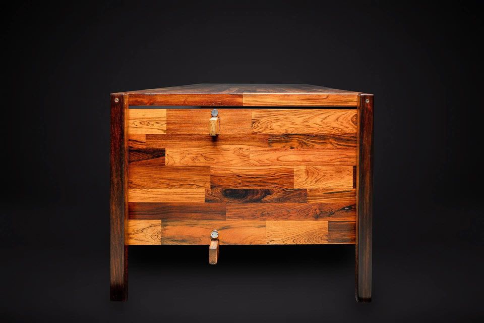 1960's Brazilian Rosewood Desk by Jorge Zalszupin for L'atelier