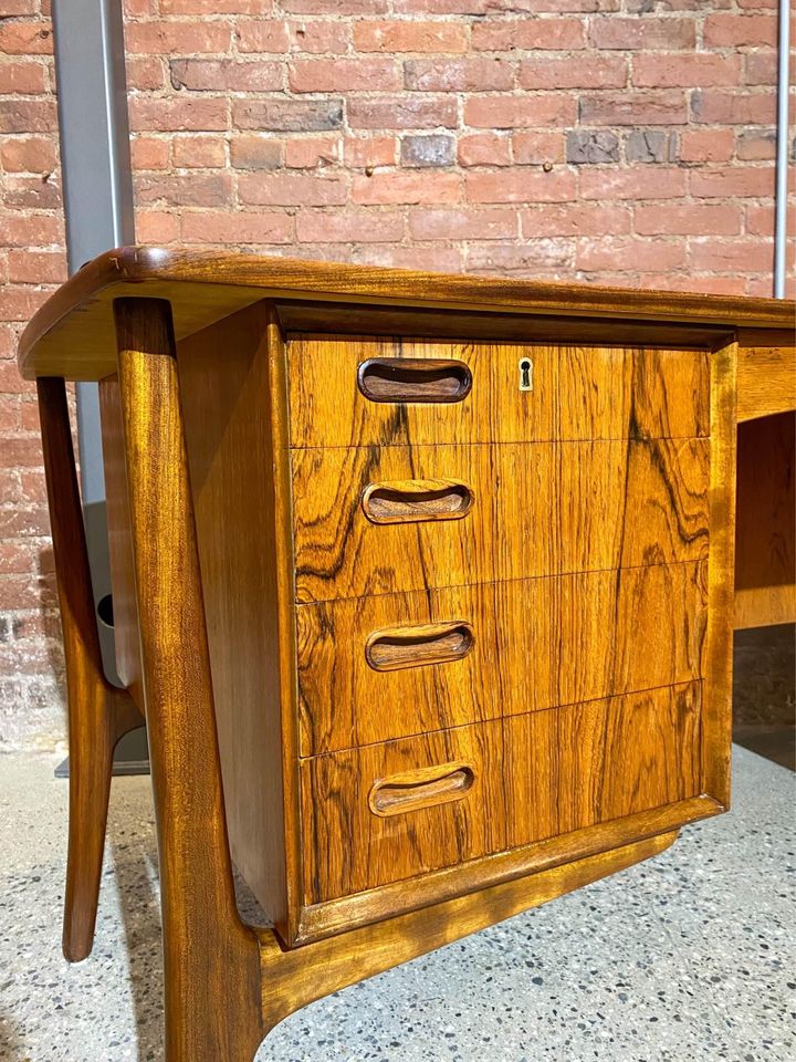 1960s Brazilian Rosewood Desk by Svend Madsen for Sigurd Hansen