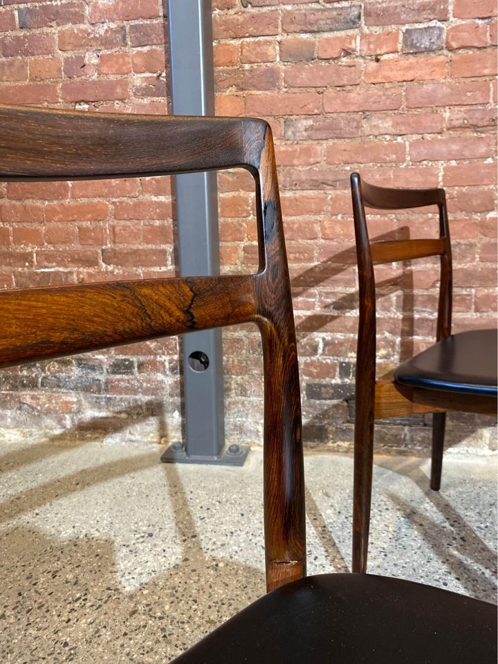 1960s Brazilian Rosewood Dining Chairs by Harry Ostergaard