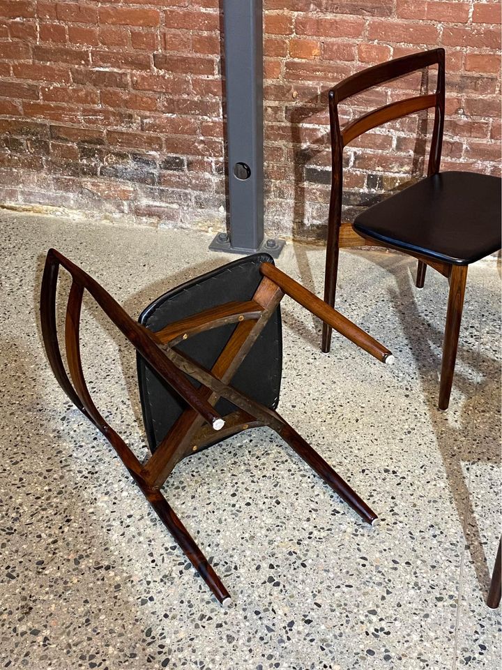 1960s Brazilian Rosewood Dining Chairs by Harry Ostergaard