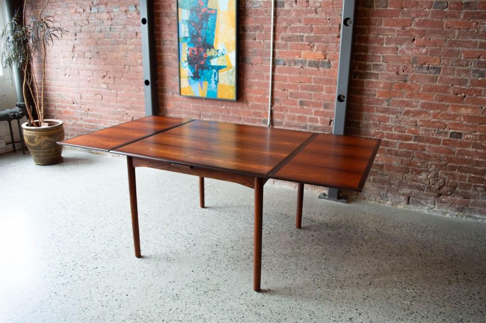 1960s Brazilian Rosewood Dining Table Made in Denmark